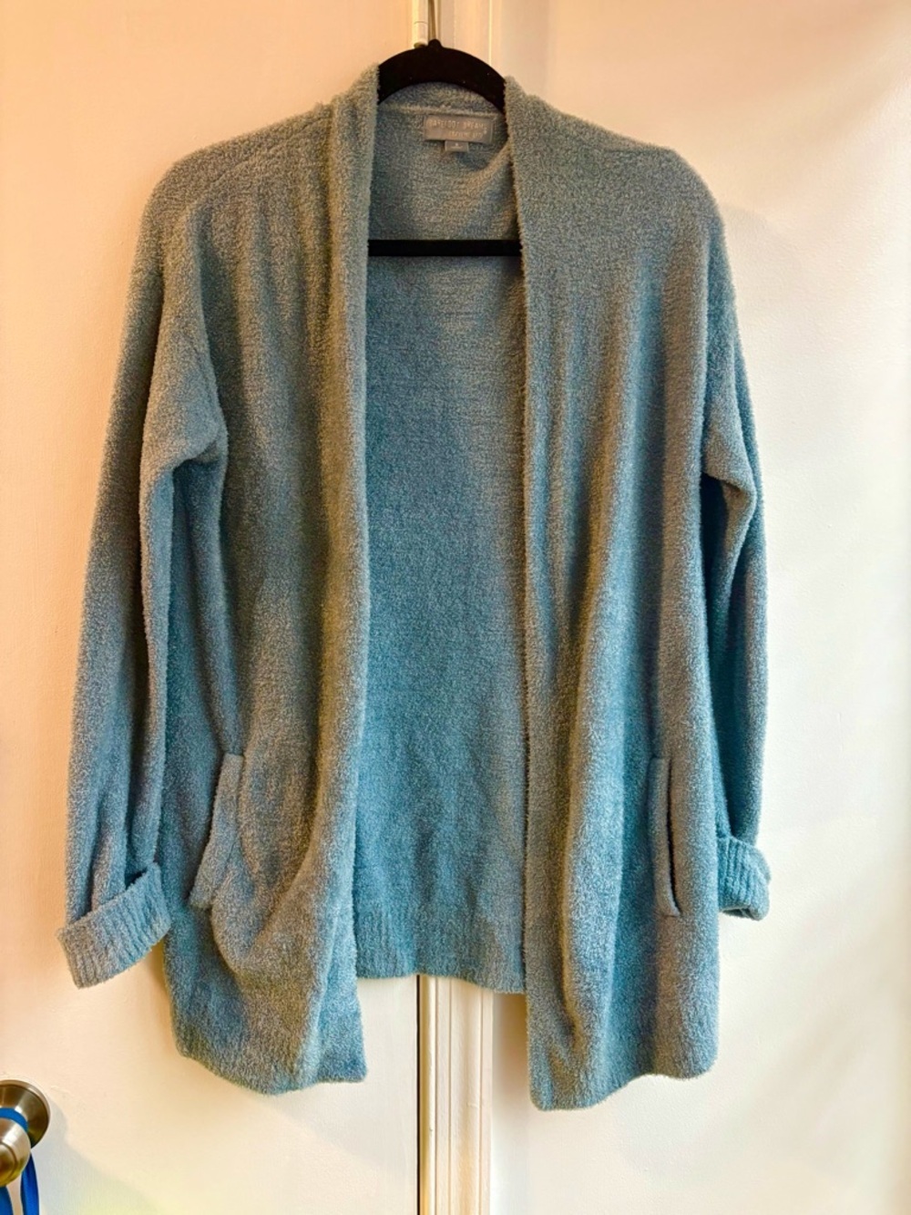 Cozy Open-Front Women's Sweater Cardigan - blue/green
